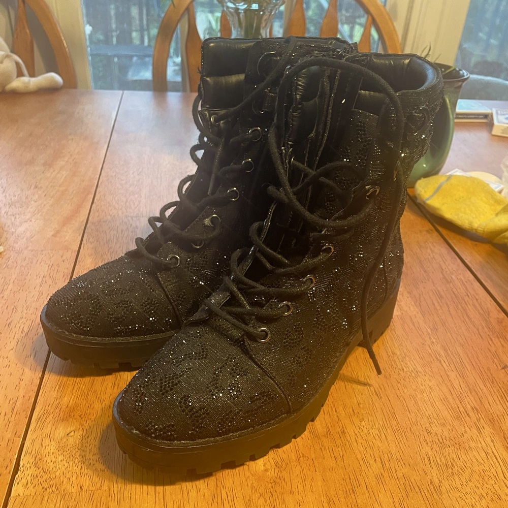 Gianni Bini Rhinestone Cheetah Boots